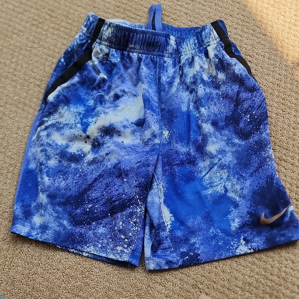 Nike Blue Tie-Dye Athletic Shorts
